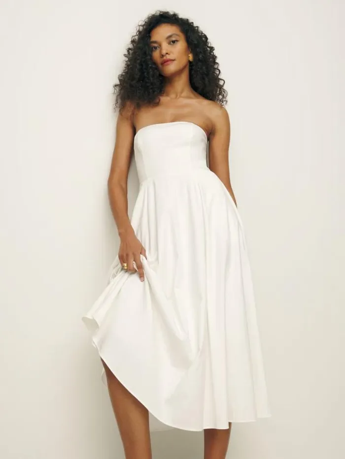 The Reformation Astoria Dress White 8211 Clothing