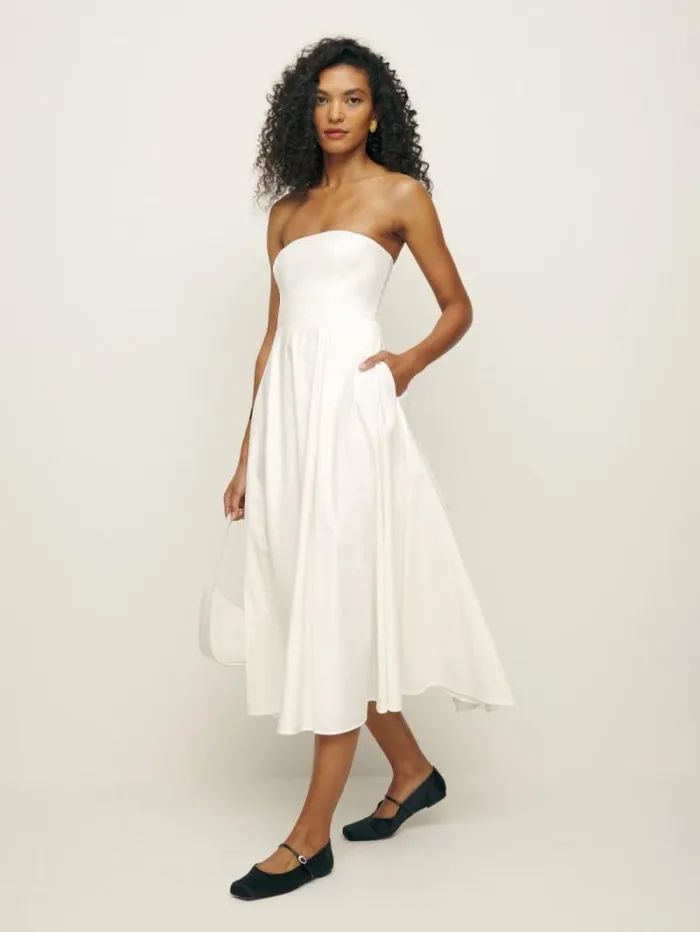 The Reformation Astoria Dress White 8211 Clothing