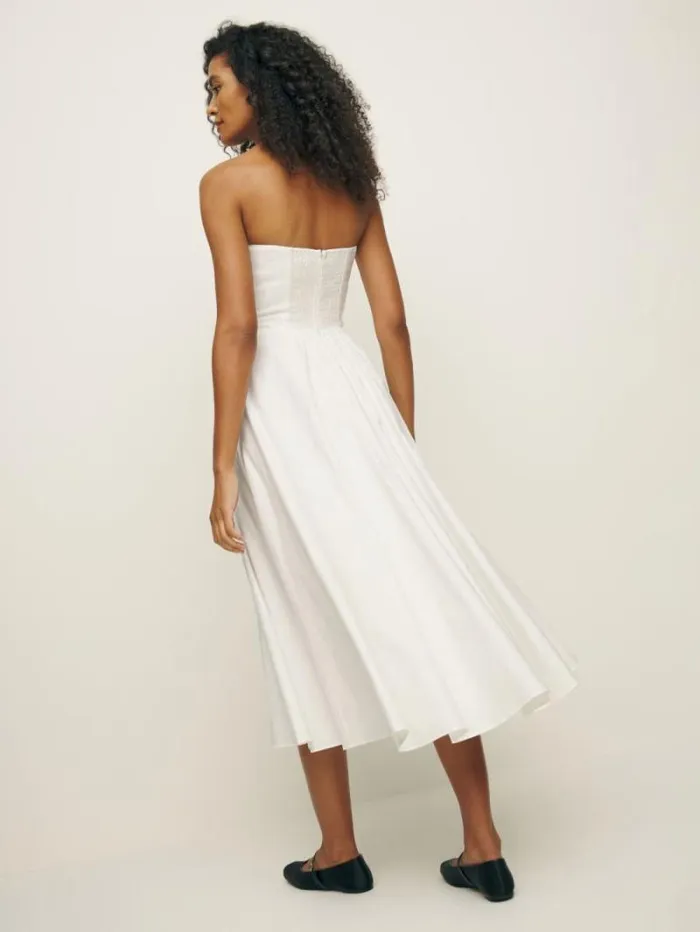The Reformation Astoria Dress White 8211 Clothing