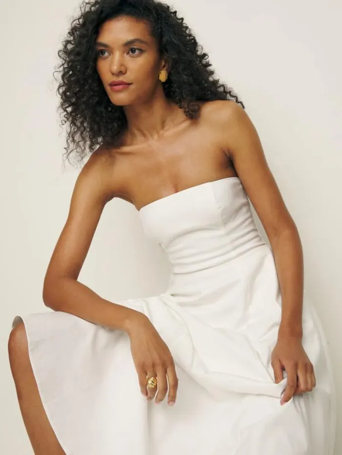 The Reformation Astoria Dress White 8211 Clothing