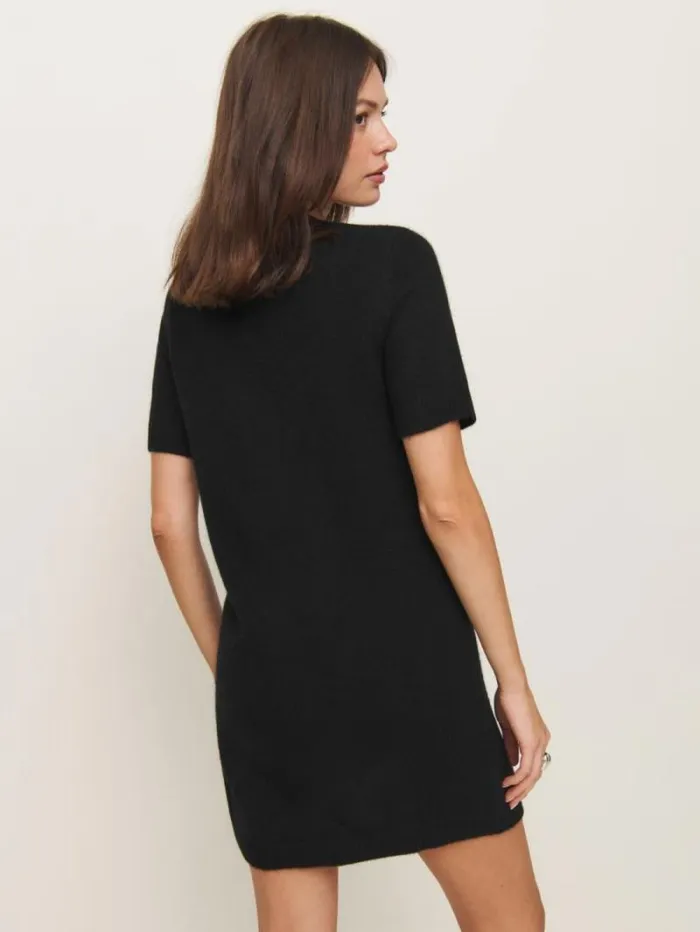 The Reformation Bell Cashmere Mini Dress Black 8211 Clothing