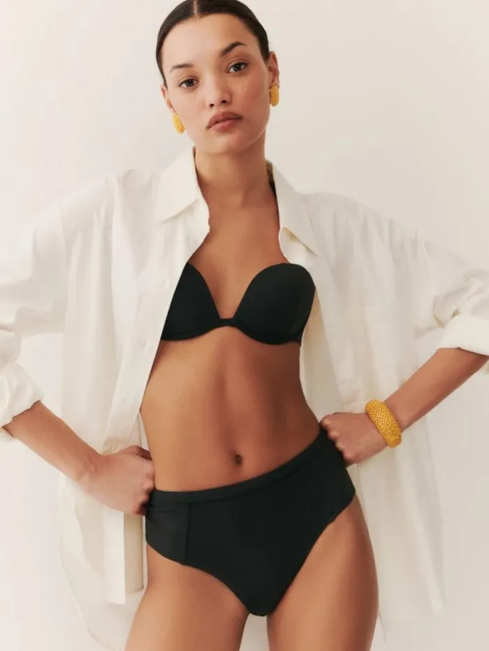 The Reformation Bondi Bikini Bottom Black 8211 Clothing