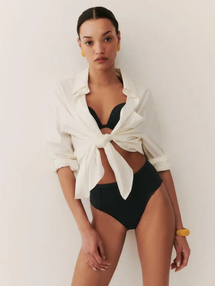 The Reformation Bondi Bikini Bottom Black 8211 Clothing