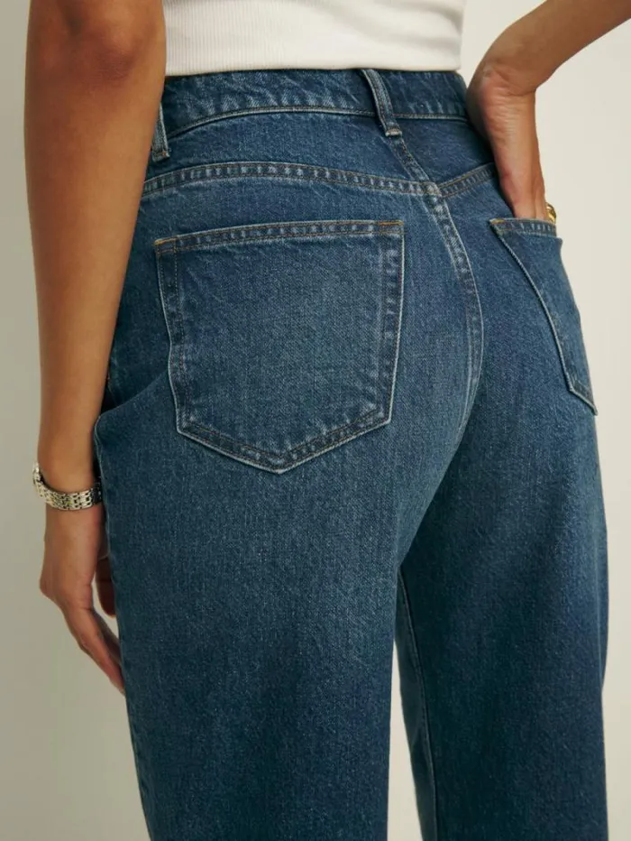 The Reformation Cary High Rise Slouchy Straight Leg Jeans Donner 8211 Clothing