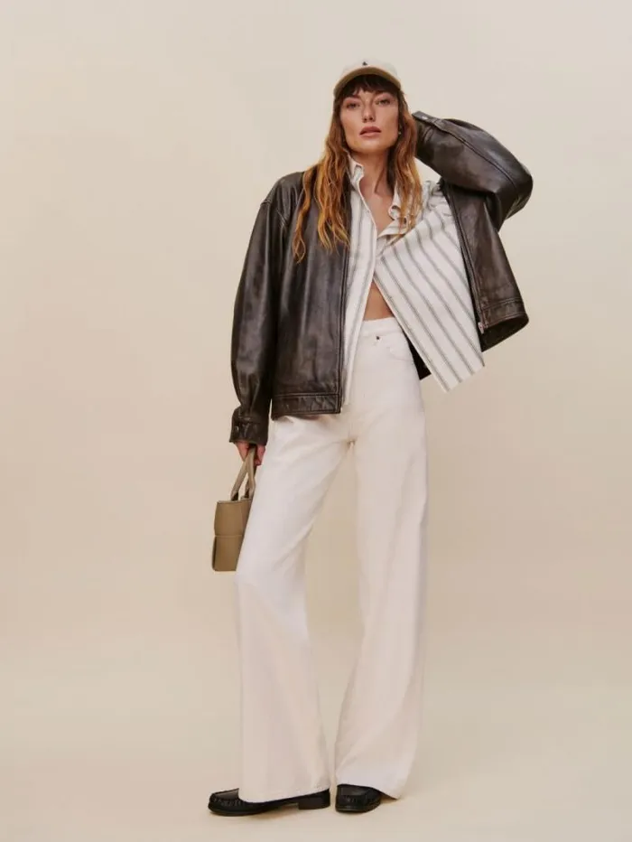 The Reformation Cary High Rise Slouchy Wide Leg Jeans Fior Di Latte 8211 Clothing The Reformation Cary High Rise Slouchy Wide Leg Jeans Fior Di Latte 8211 Clothing