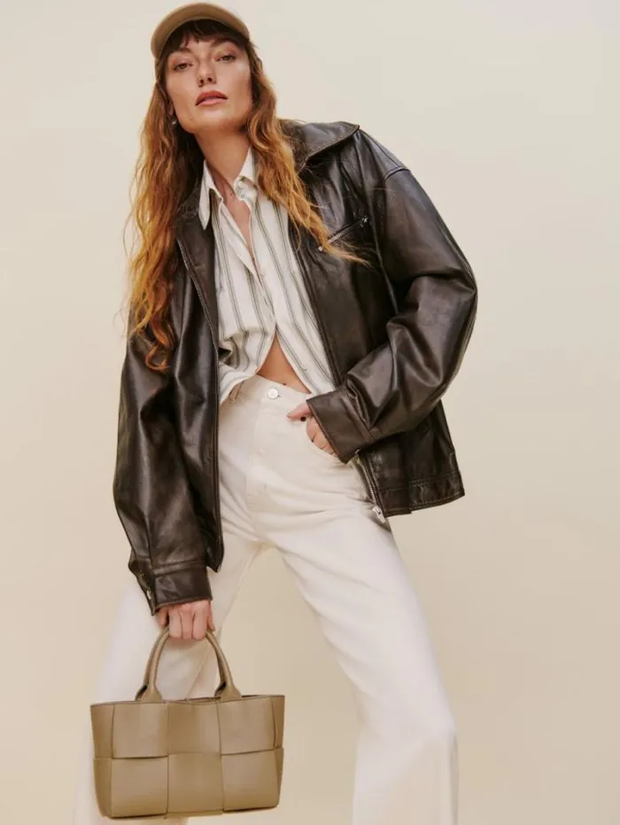 The Reformation Cary High Rise Slouchy Wide Leg Jeans Fior Di Latte 8211 Clothing