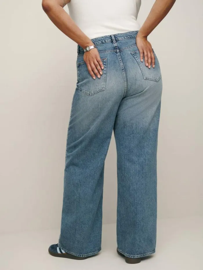 The Reformation Cary High Rise Slouchy Wide Leg Jeans Galway 8211 Clothing
