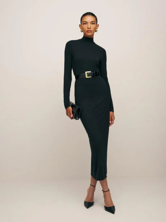 The Reformation Cherish Knit Dress Black 8211 Clothing