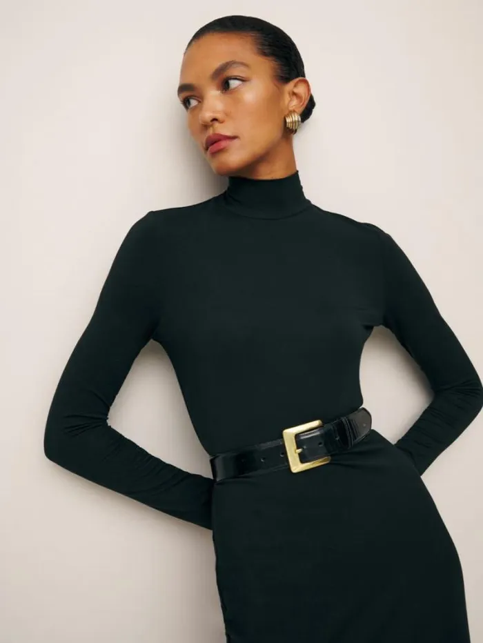 The Reformation Cherish Knit Dress Black 8211 Clothing