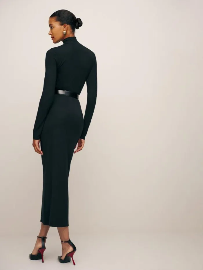 The Reformation Cherish Knit Dress Black 8211 Clothing