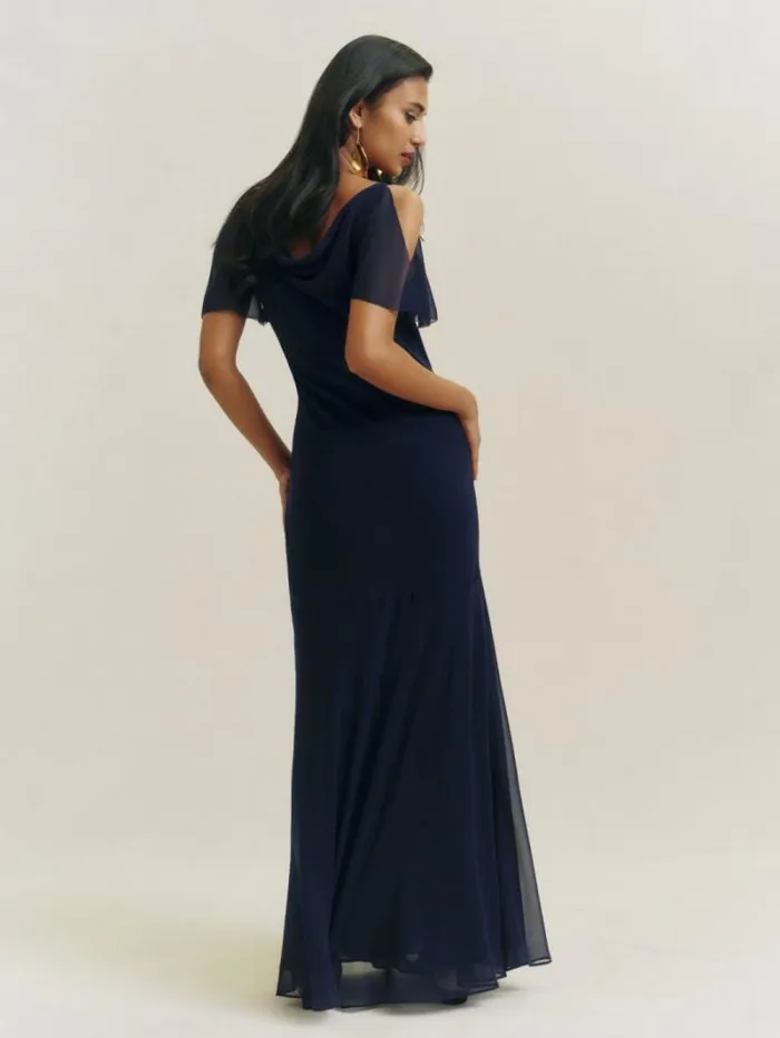 The Reformation Cressa Dress Navy 8211 Weddings