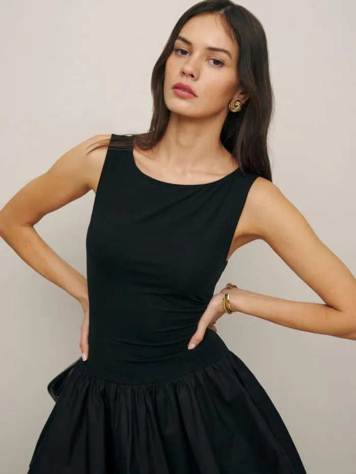 The Reformation Defina Knit Dress Black 8211 Clothing