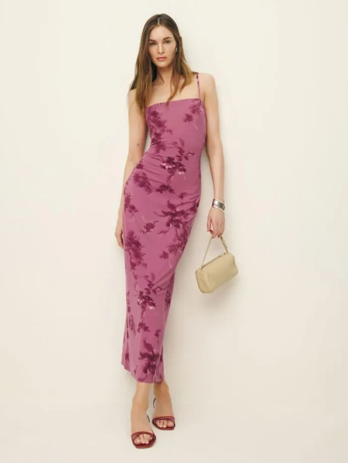The Reformation Elise Knit Dress Hothouse Rose 8211 Clothing