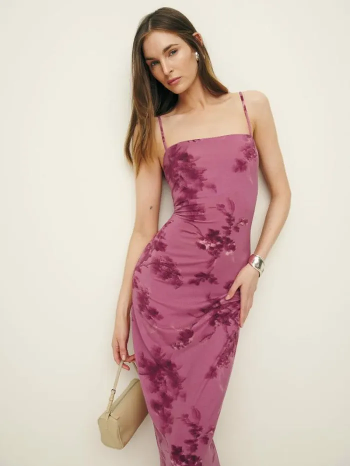 The Reformation Elise Knit Dress Hothouse Rose 8211 Clothing