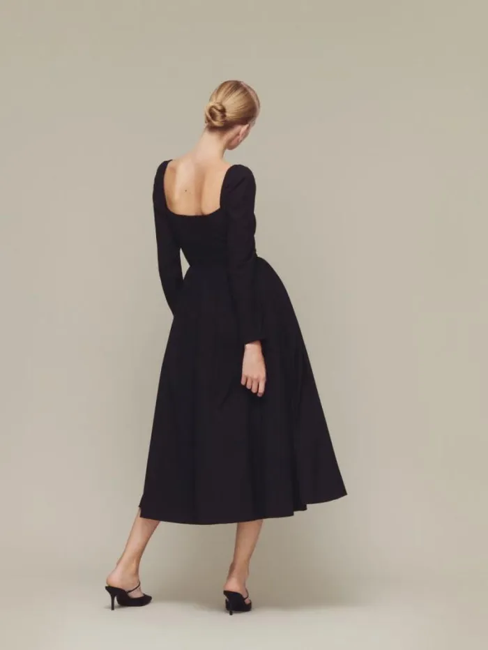 The Reformation Elly Dress Black 8211 Clothing