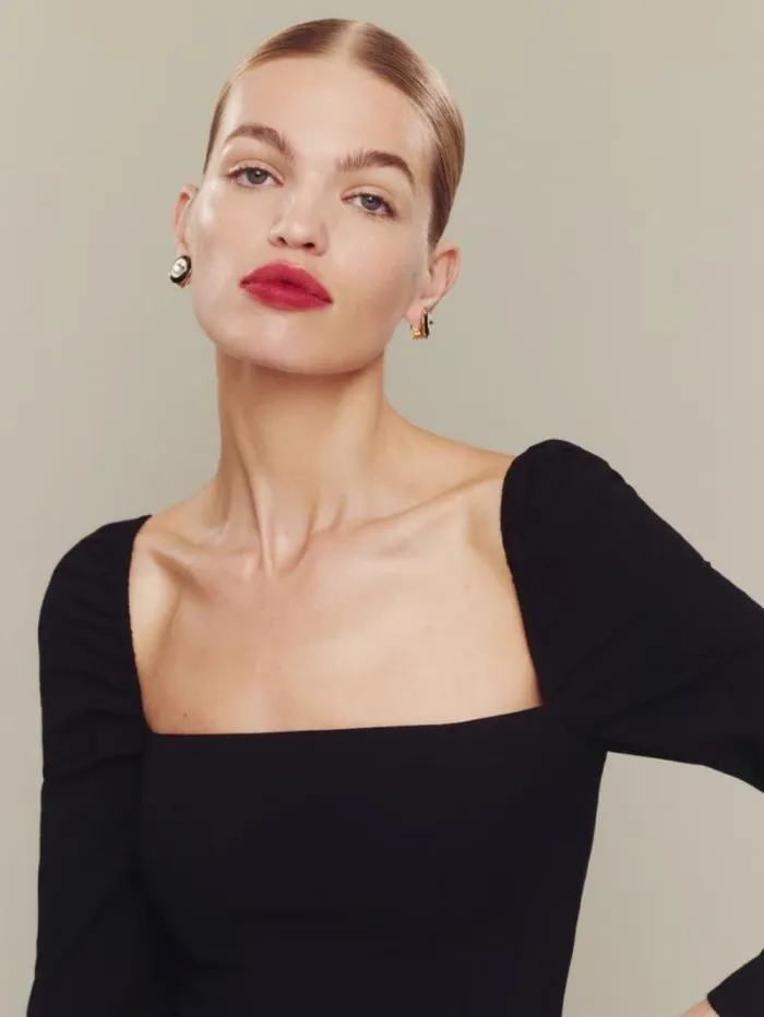 The Reformation Elly Dress Black 8211 Clothing