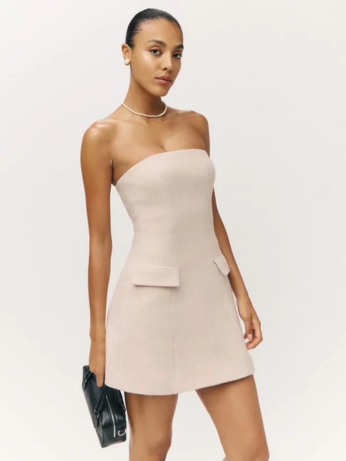 The Reformation Emani Dress Cream 8211 Clothing