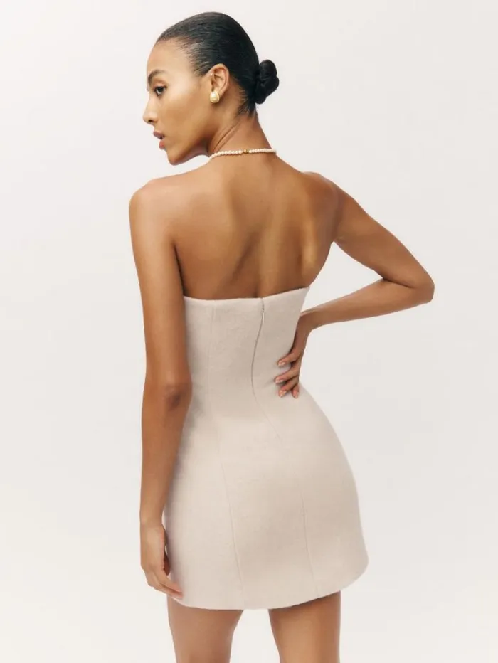 The Reformation Emani Dress Cream 8211 Clothing