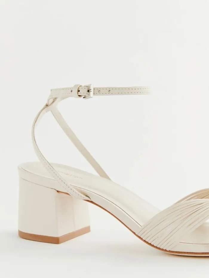 The Reformation Emily Mignon Sandal Almond 8211 WeddingsShoes