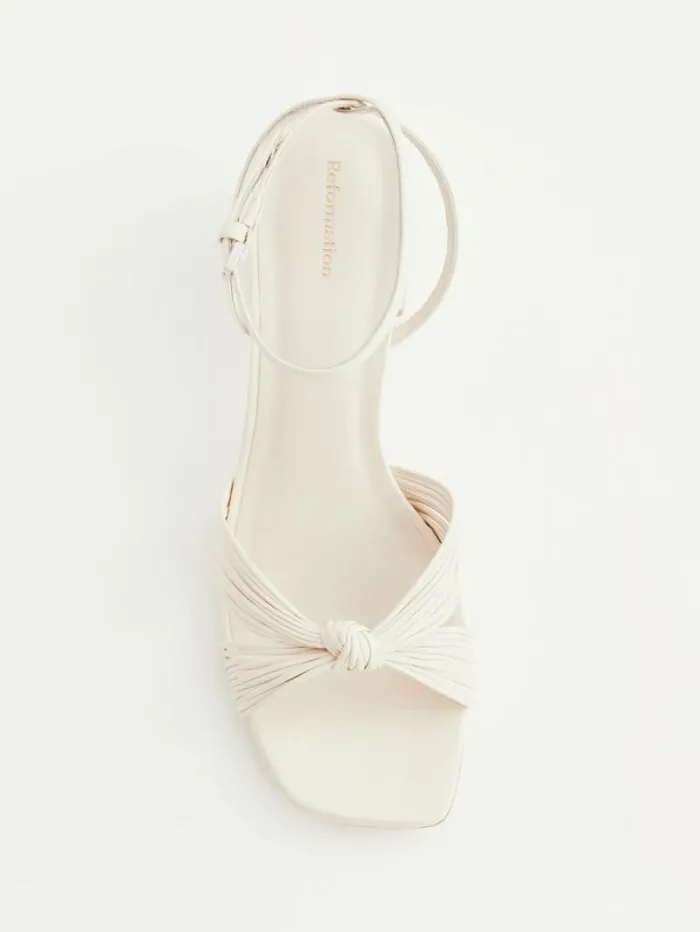 The Reformation Emily Mignon Sandal Almond 8211 WeddingsShoes