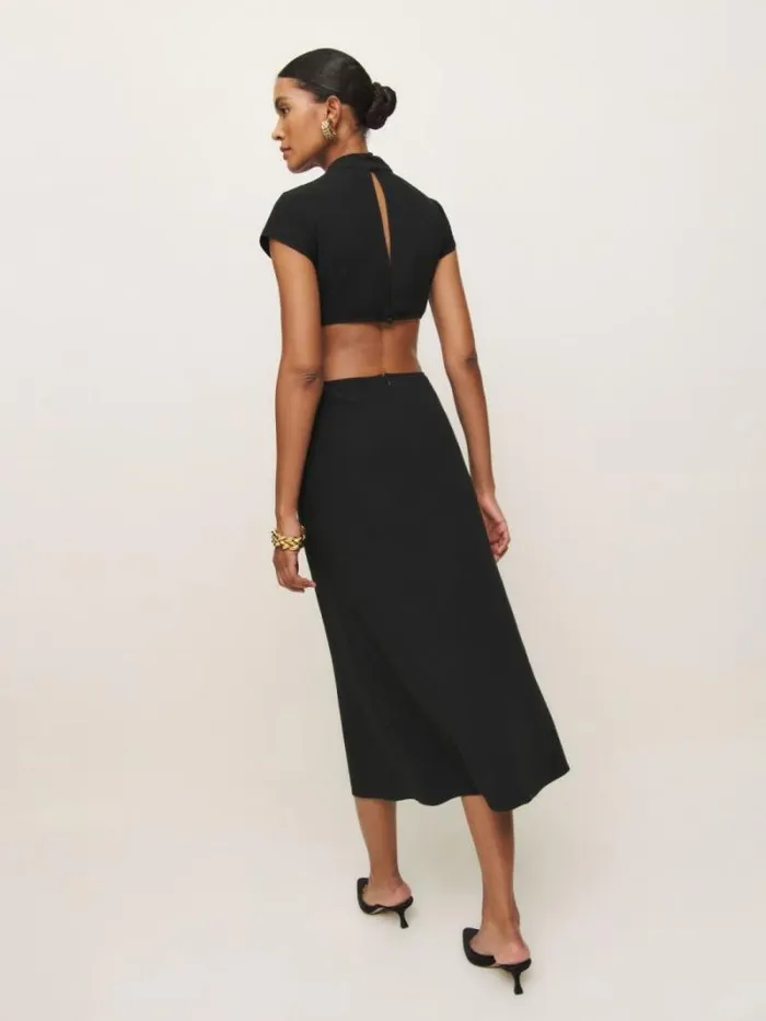 The Reformation Evelina Dress Black 8211 Clothing