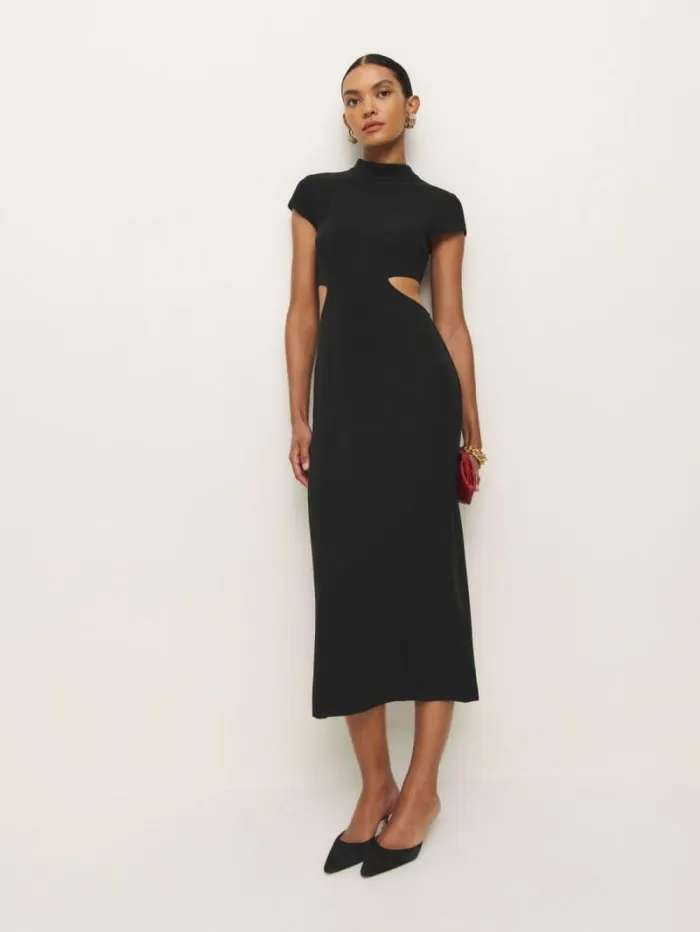The Reformation Evelina Dress Black 8211 Clothing