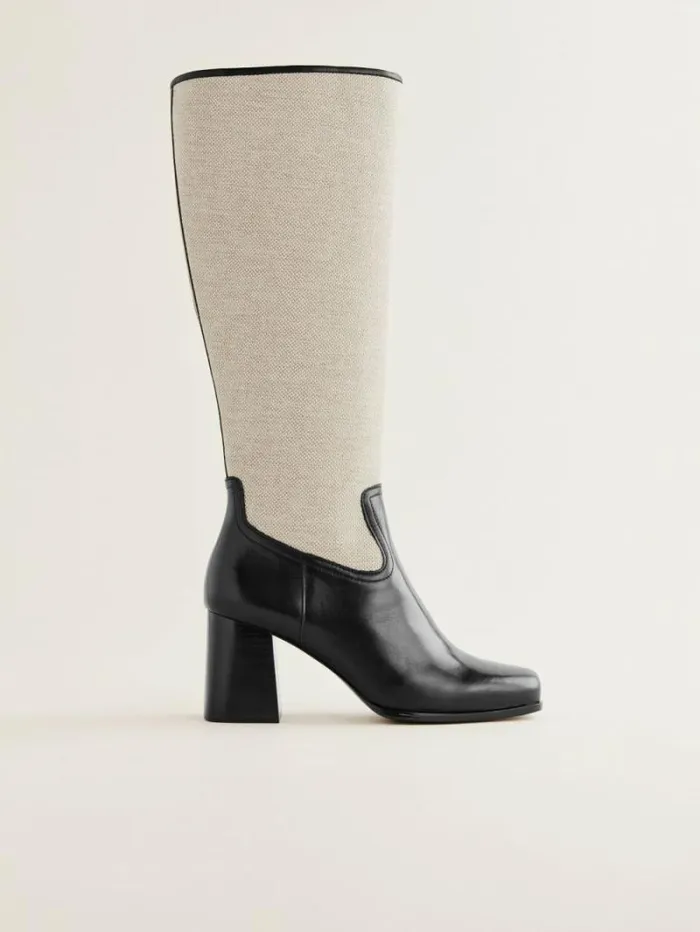 The Reformation Frederique Knee High Boot Black Oatmeal 8211 Shoes