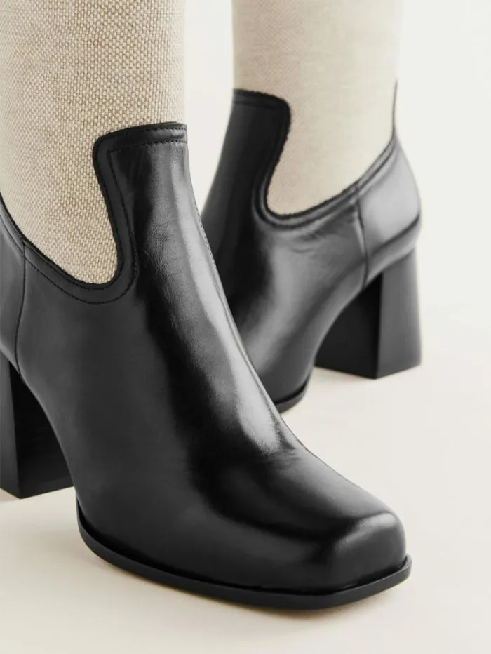 The Reformation Frederique Knee High Boot Black Oatmeal 8211 Shoes