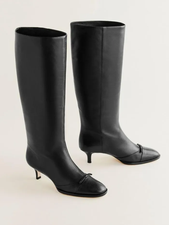 The Reformation Gal Knee High Boot Black Leather 8211 Shoes