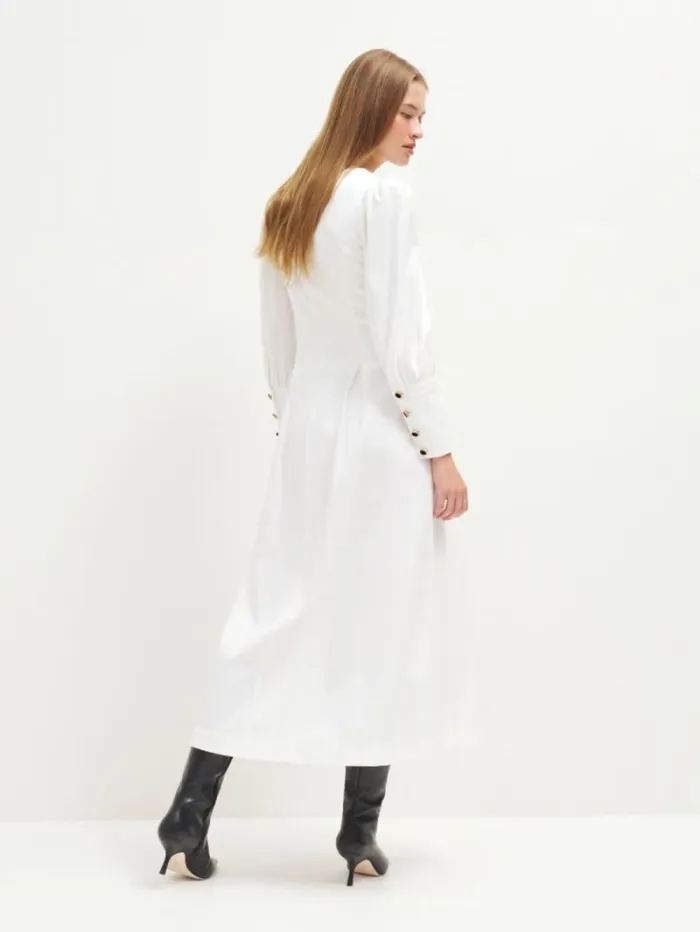 The Reformation Halia Dress White 8211 Clothing
