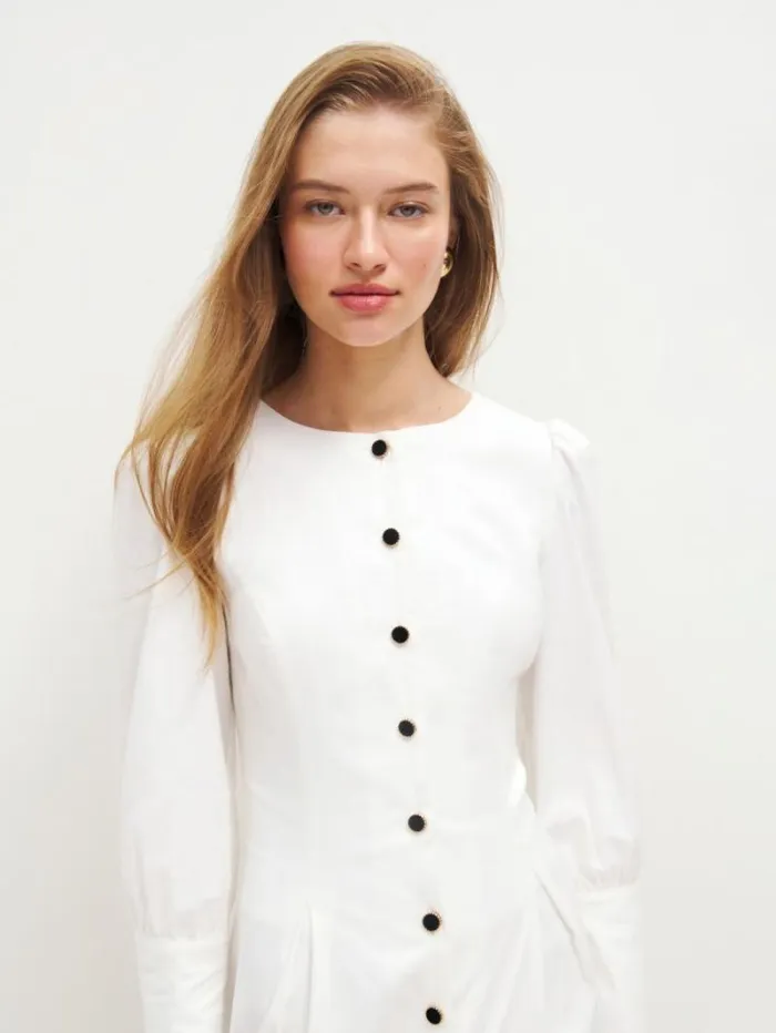 The Reformation Halia Dress White 8211 Clothing