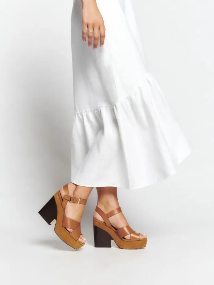 The Reformation Juna Platform Sandal Pecan 8211 Shoes