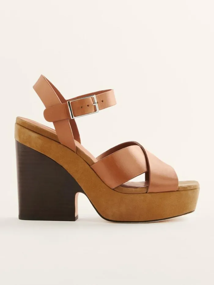 The Reformation Juna Platform Sandal Pecan 8211 Shoes