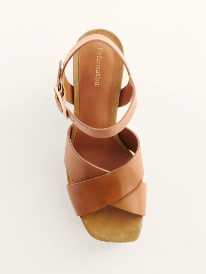 The Reformation Juna Platform Sandal Pecan 8211 Shoes