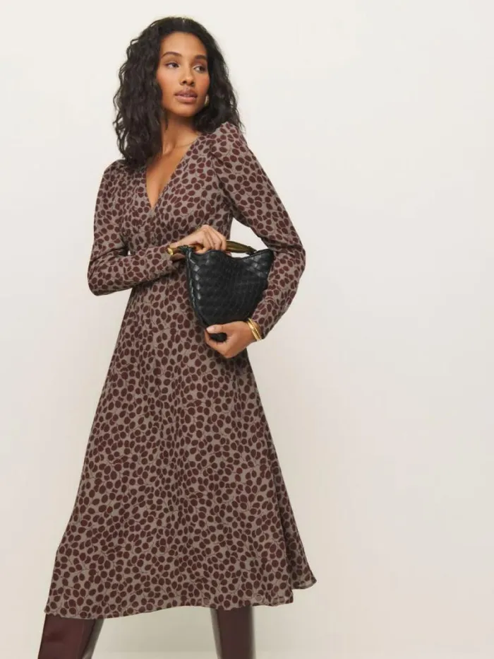 The Reformation Liara Dress Pinot Noir 8211 Clothing