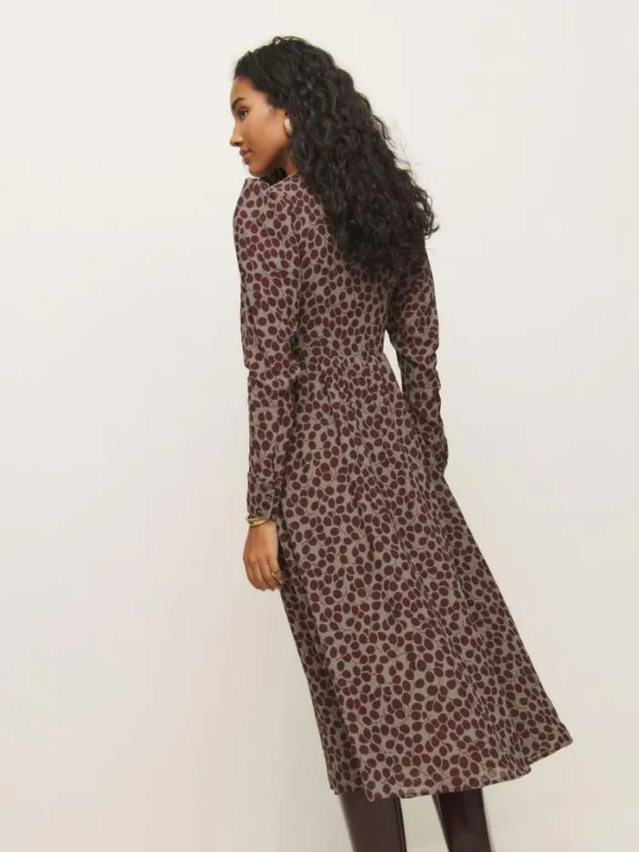 The Reformation Liara Dress Pinot Noir 8211 Clothing