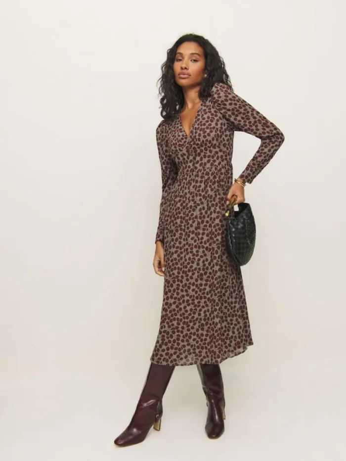 The Reformation Liara Dress Pinot Noir 8211 Clothing