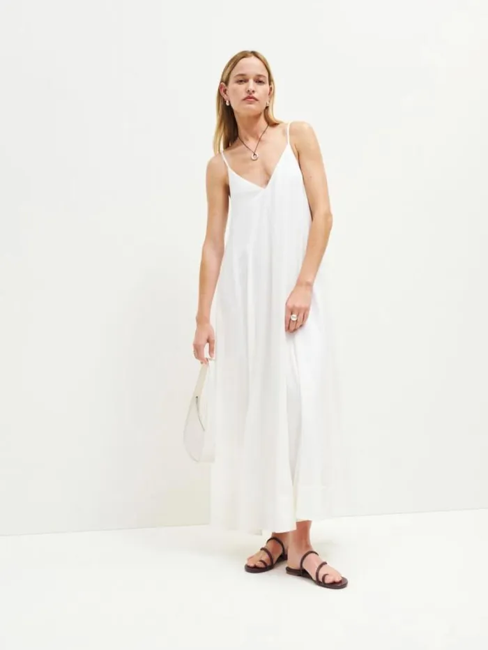 The Reformation Ludo Toe Ring Strappy Flat Sandal Chestnut 8211 Shoes