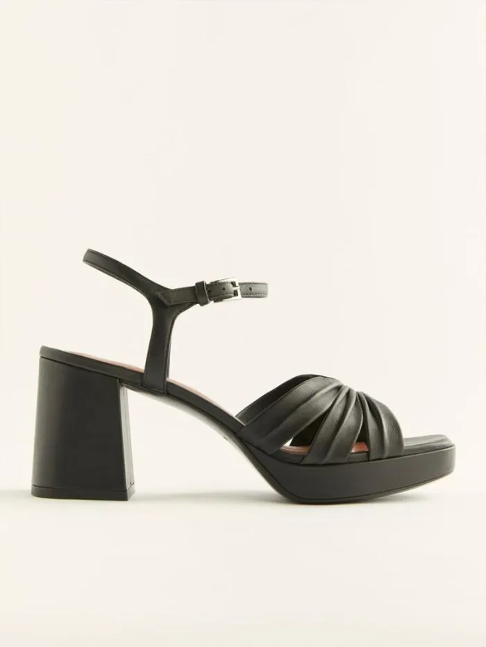 The Reformation Maize Platform Sandal Black Leather 8211 WeddingsShoes