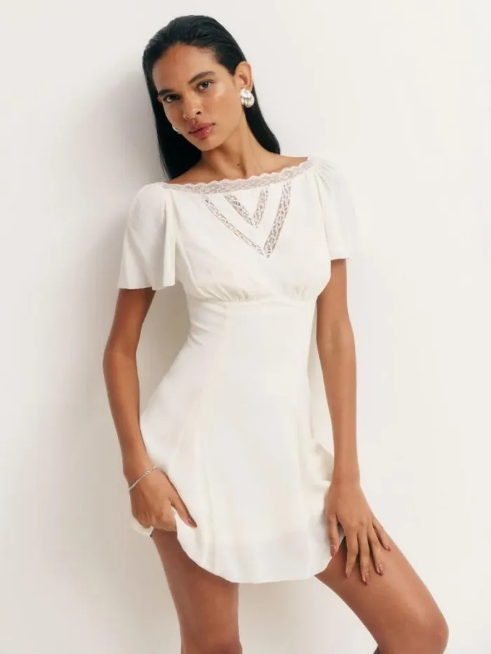 The Reformation Malena Dress White 8211 Clothing