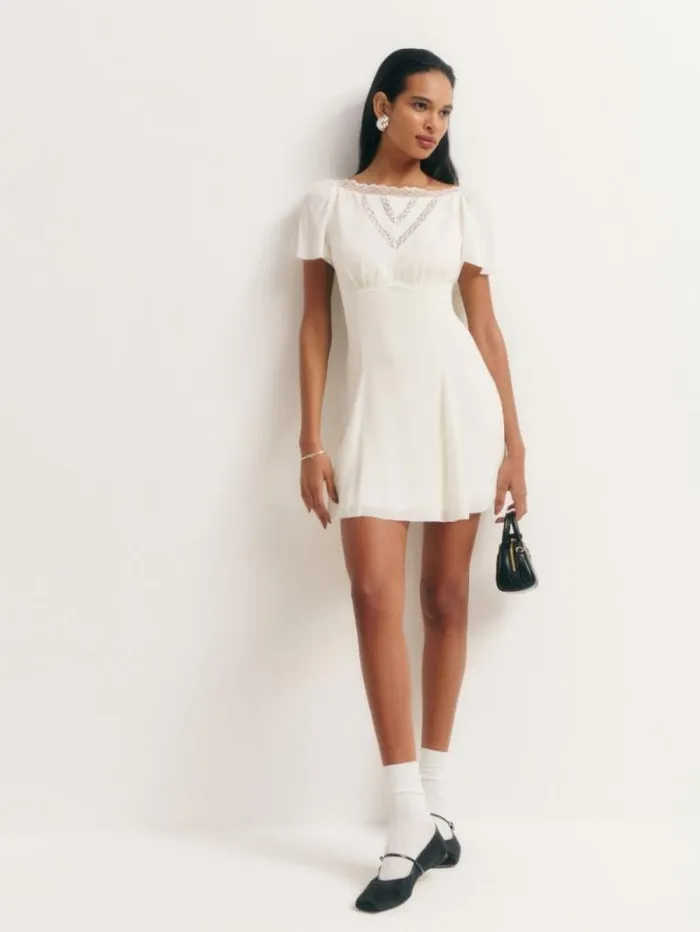 The Reformation Malena Dress White 8211 Clothing