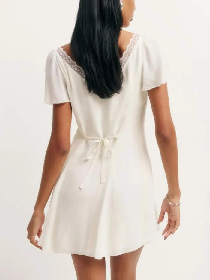 The Reformation Malena Dress White 8211 Clothing