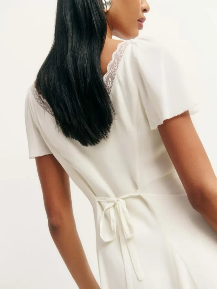 The Reformation Malena Dress White 8211 Clothing