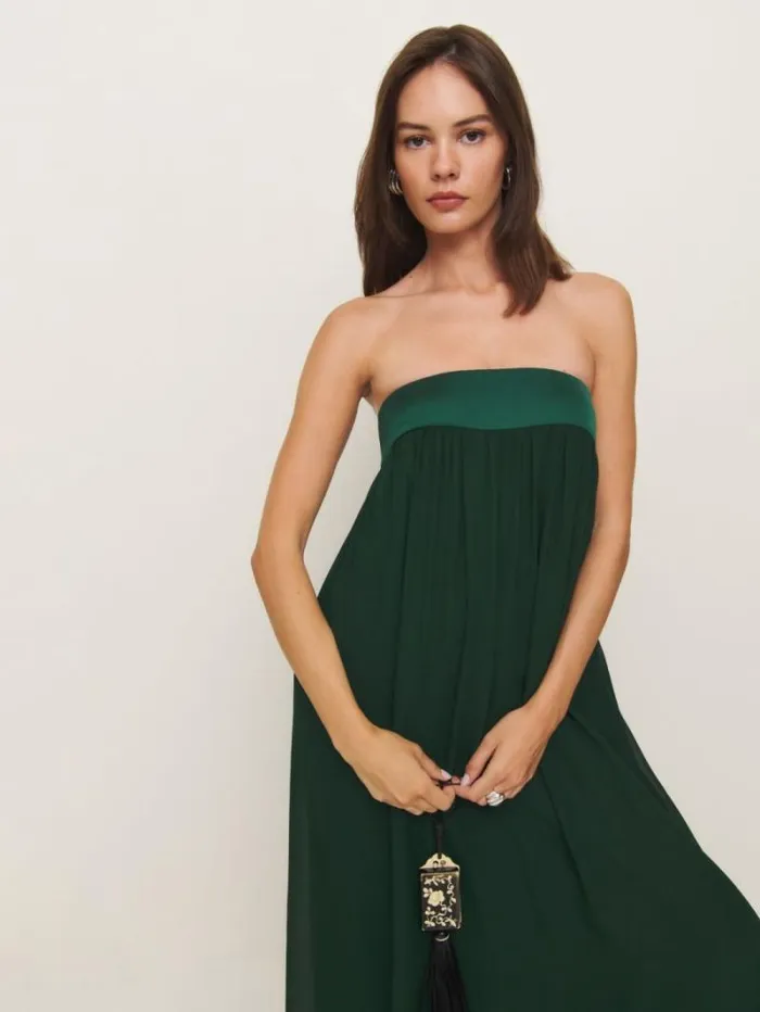 The Reformation Maribelle Dress Forest 8211 ClothingWeddings