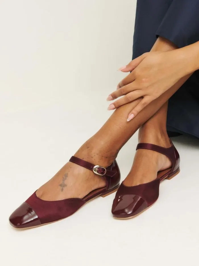 The Reformation Martha Flat Ruby 8211 Shoes