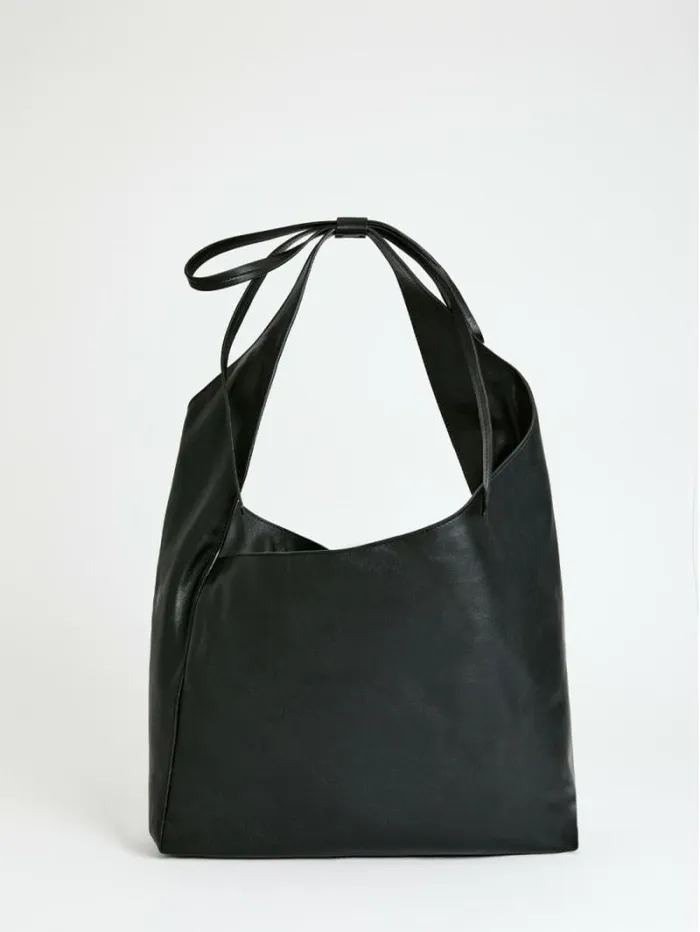 The Reformation Medium Vittoria Tote Bag Black Leather 8211 Bags
