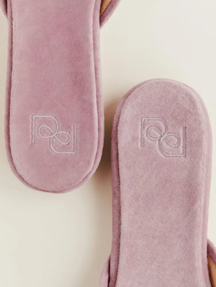 The Reformation Melly Flat Mule Magnolia Velvet 8211 Shoes