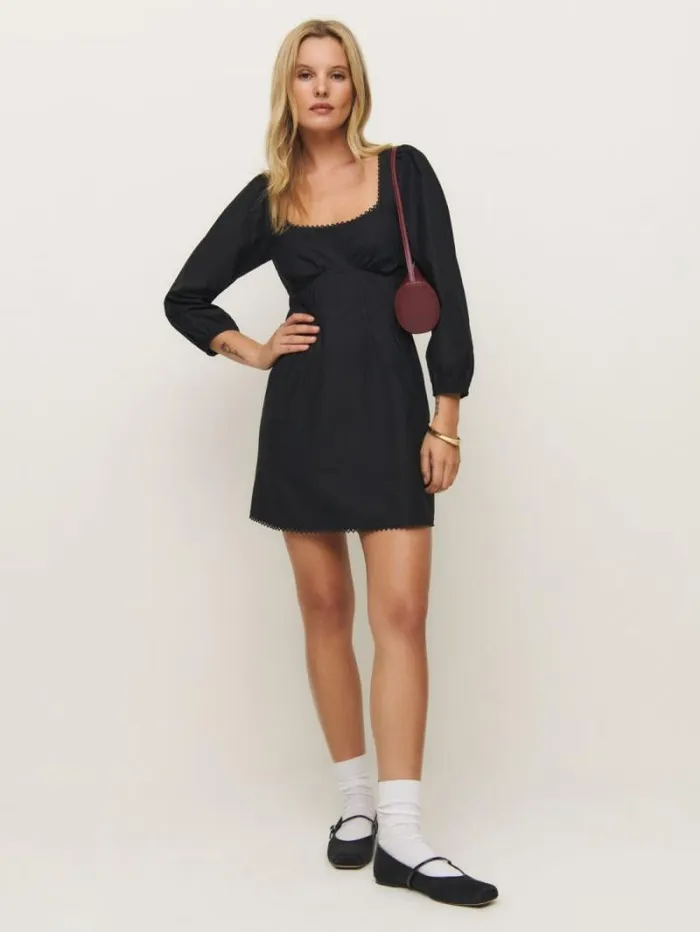 The Reformation Miara Dress Black 8211 Clothing