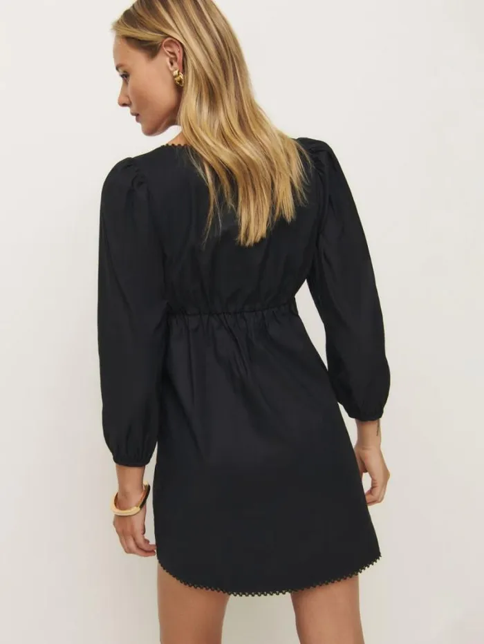 The Reformation Miara Dress Black 8211 Clothing
