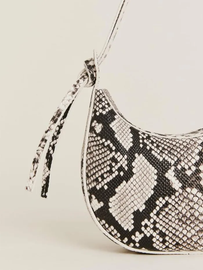 The Reformation Mini Rosetta Shoulder Bag Roccia Snake 8211 Bags